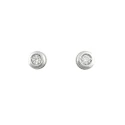 Pendientes Chatones Oro Blanco 18Kt y Diamantes 0,19 cts PT60847