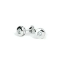 Pendientes Mujer Chatones Oro Blanco y Diamante PT60848