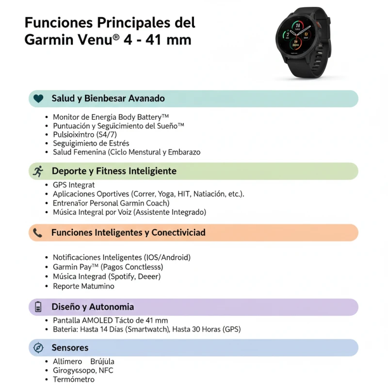 Smartwatch Garmin Venu 4 Beige  010-02980-02