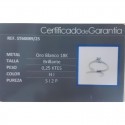 Anillo Oro blanco 18kts con diamante 0,25Qts