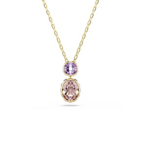 Gargantilla Swarovski Chroma Baño Oro y Cristales...