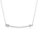 Gargantilla Swarovski Idyllia Flecha Baño Rodio y Cristales Blancos 5737293