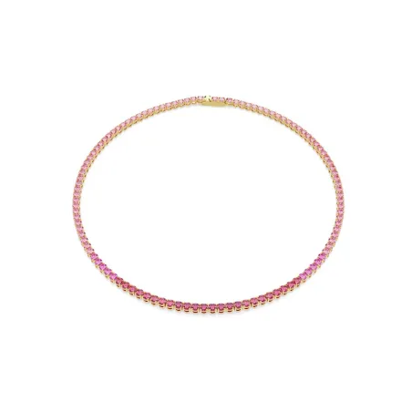 Collar Swarovski Matrix Tennis Baño Oro y Cristales Rosa 5751762