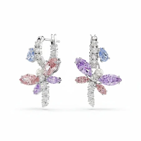 Pendientes Swarovski Ariana Grande Libélula Baño Rodio y Cristales Multicolor 5749185