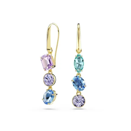 Pendientes Swarovski Gema Baño Oro y Cristales Multicolor 5747917