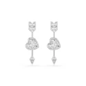 Pendientes Swarovski Idyllia Flecha y Corazón Baño Rodio y Cristales Blancos 5749602