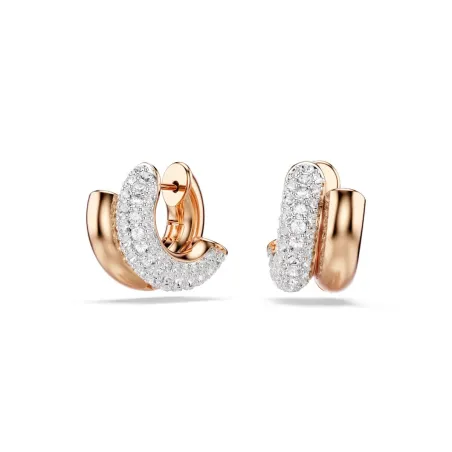 Pendientes Swarovski Dextera Aro Baño Rosado y Cristales Blancos 5738198