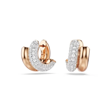 Pendientes Swarovski Dextera Aro Baño Rosado y Cristales Blancos 5738198