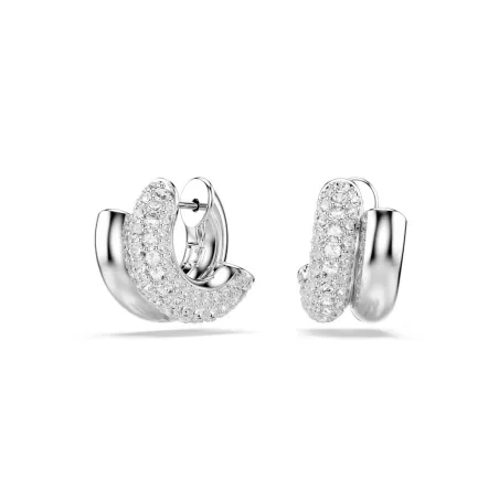Pendientes Swarovski Dextera Aro Baño Rodio y Cristales Blancos 5738197