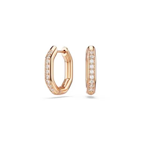Pendientes Swarovski Dextera Octógono Baño Rosado y Cristales Blancos 5743798