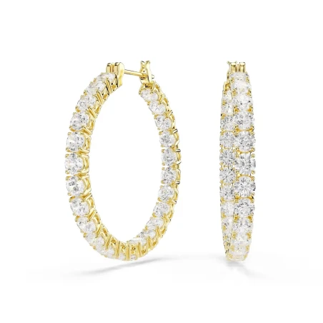 Pendientes Swarovski Matrix Aro Baño Oro y Cristales Blancos 5750620