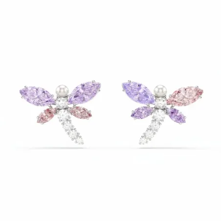 Pendientes Swarovski Ariana Grande Libélula Baño Rodio y Cristales Multicolor 5737371