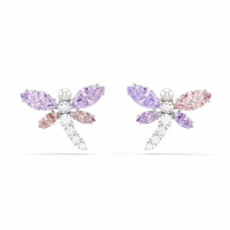 Pendientes Swarovski Ariana Grande Libélula Baño Rodio y Cristales Multicolor 5737371