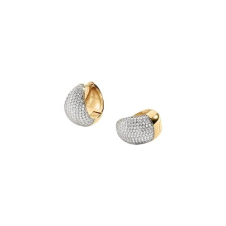 Pendientes Criollas Agatha Paris Dane Baño Oro y Circonitas Blancas 02380759-137-TU