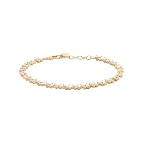 Pulsera Agatha Paris Beloved Baño Oro y Circonitas...