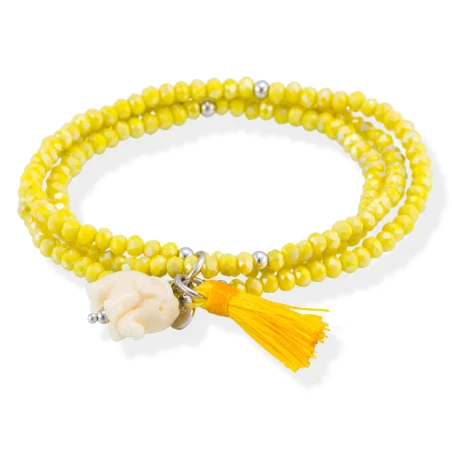 Pulsera Marina García Zen Amarillo y Elefante 90231UE