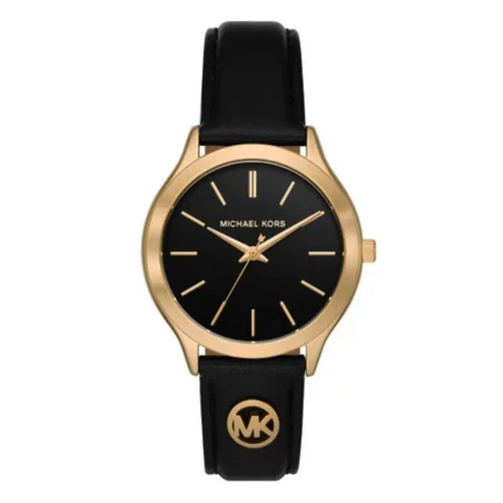 Reloj Michael Kors Slim Runway Dorado y Negro Analógico Mujer MK7553