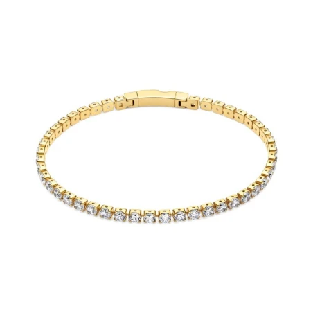 Pulsera Sif Jakobs Ellera Grande Plata Baño Oro y Circonitas Blancas 17629