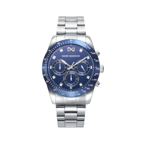 Reloj Mark Maddox Mission Plateado y Azul Multifunción Hombre HM0137-37