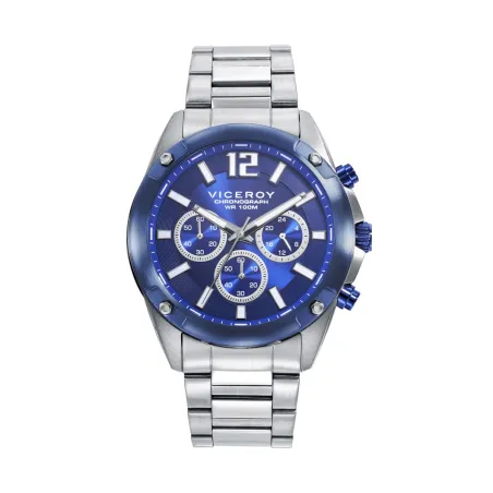 Reloj Viceroy Plateado y Azul Cronógrafo Hombre 401397-35