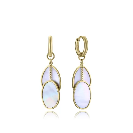 Pendientes Viceroy Fashion Acero Baño Oro y Madreperla 14321E01012