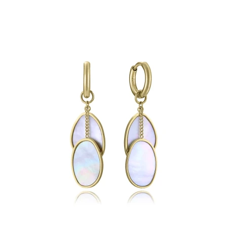 Pendientes Viceroy Fashion Acero Baño Oro y Madreperla 14321E01012