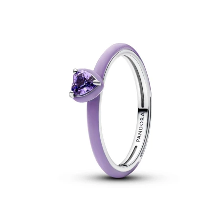 Anillo Pandora Corazón Chakra Morado 193088C04