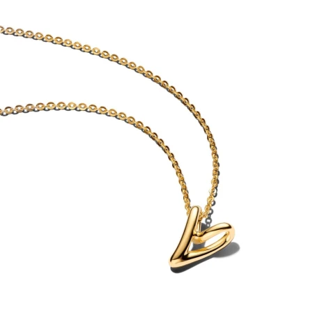 Collar Pandora Pequeño Forma Orgánica Baño Oro 364360C00