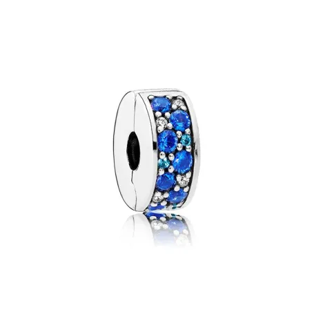 Clip PANDORA Elegancia Brillante Mosaico Azul