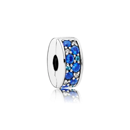 Clip PANDORA Elegancia Brillante Mosaico Azul