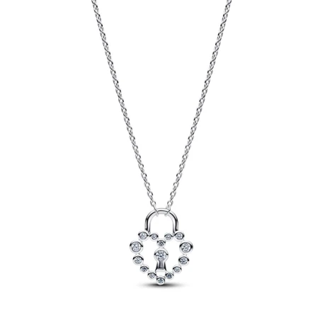 Collar Pandora Candado Corazón Brillante 394416C01