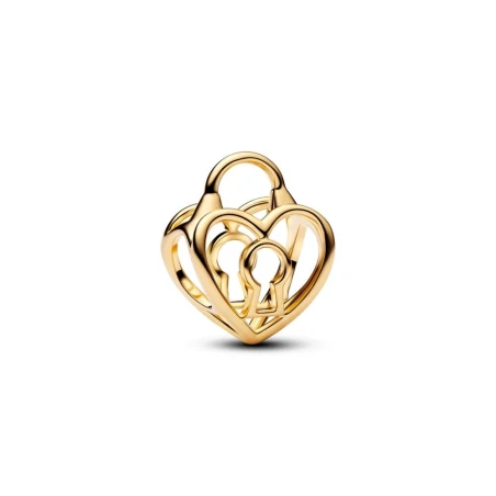Charm Candado Corazón Filigrana Baño Oro 764358C00