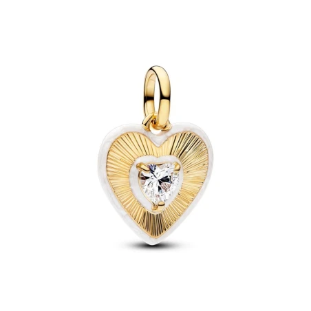 Charm Medallón Pandora Corazón Radiante Blanco 764409C01
