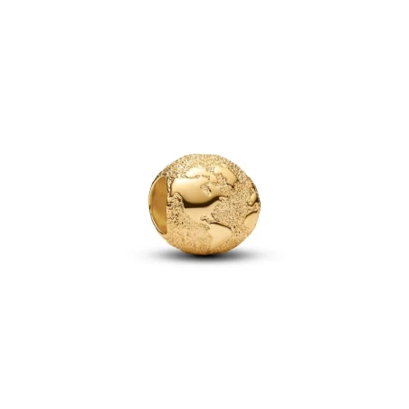 Charm Mini Pandora Globo Terraqueo Textura Baño Oro 764529C00