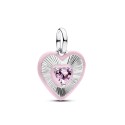 Charm Medallón Pandora Corazón Radiante Rosa 794409C01