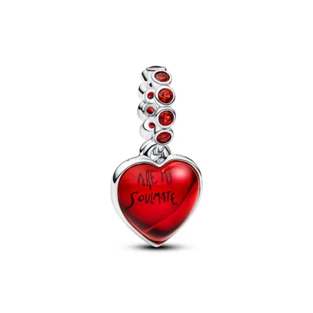 Charm Colgante Doble Pandora Corazón Cristal Murano Rojo 794429C01