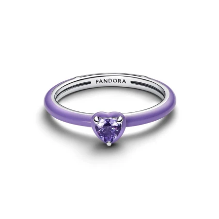 Anillo Pandora Corazón Chakra Morado 193088C04