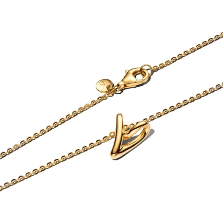 Collar Pandora Pequeño Forma Orgánica Baño Oro 364360C00