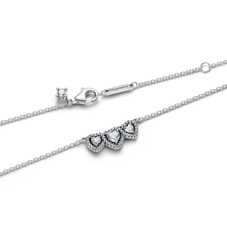Collar Pandora Triple Halo Corazón 394412C01
