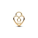 Charm Candado Corazón Filigrana Baño Oro 764358C00