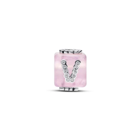 Charm Pandora Cubo Amor Cristal Murano Rosa 794433C01
