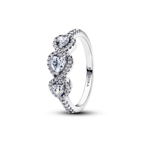 Anillo Pandora Triple Halo Corazón 194413C01