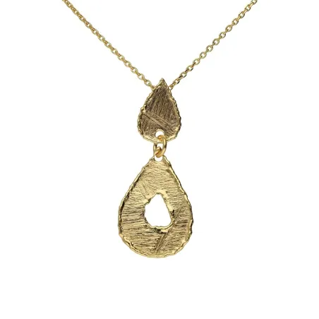 Collar Corto Victoria Cruz Alaska Plata Baño Oro A5586-DG