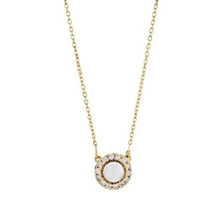 Collar Majorica Cometa Plata Baño Oro, Circonitas y Perla 15254.01.1.N37.530.1