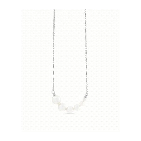 Collar Majorica Petit Plata Baño Rodio y Perlas Degradé 18123.01.2.N40.530.1