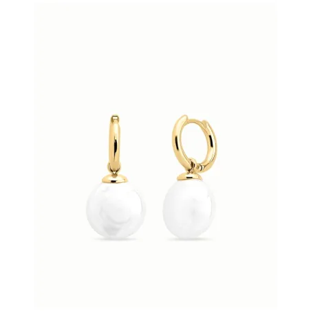 Pendientes Majorica Wild Pearls Aro Plata Baño Oro y Perla 18133.01.1.E00.909.1