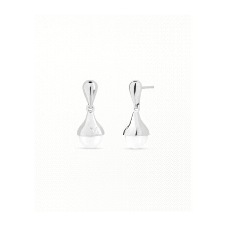 Pendientes Majorica Drop Plata Baño Rodio y Perlas 18165.01.2.E00.906.1