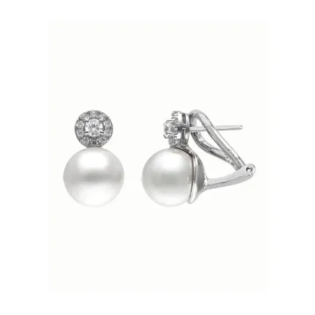 Pendientes Majorica Exquisite Plata Baño Rodio y Perla 18206.01.2.E00.907.1