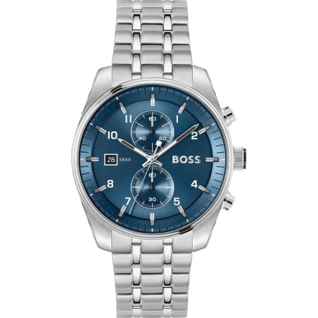 Reloj Boss Skytraveller Plateado y Azul Cronógrafo Hombre 1514216