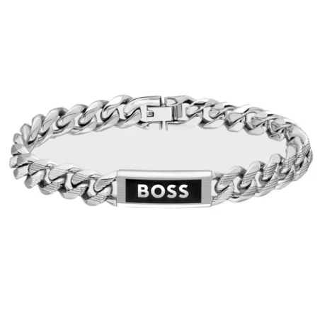 Pulsera Boss Kassy Emblem Acero Inoxidable Hombre 1580679M